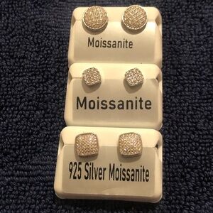 925 Sterling Silver Moissanite
Earrings Bundle